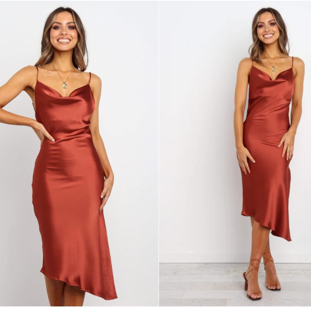 NWT Petal and Pup Cyprus Dress, Rust, Size 6